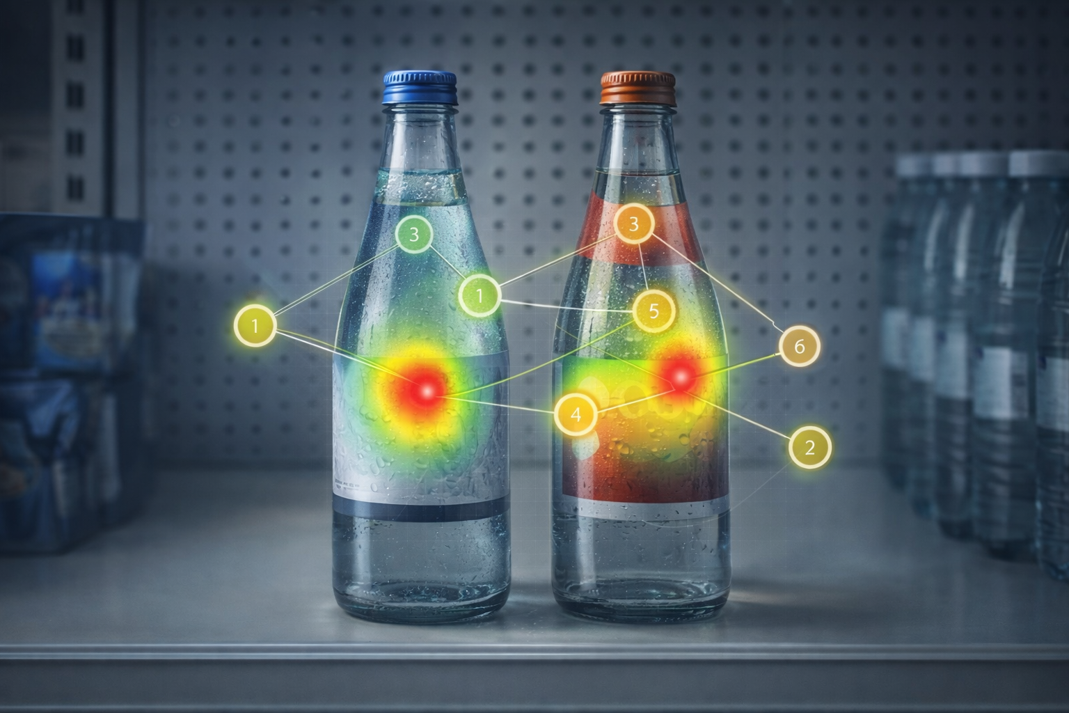 Eye tracking heatmap ambalaj